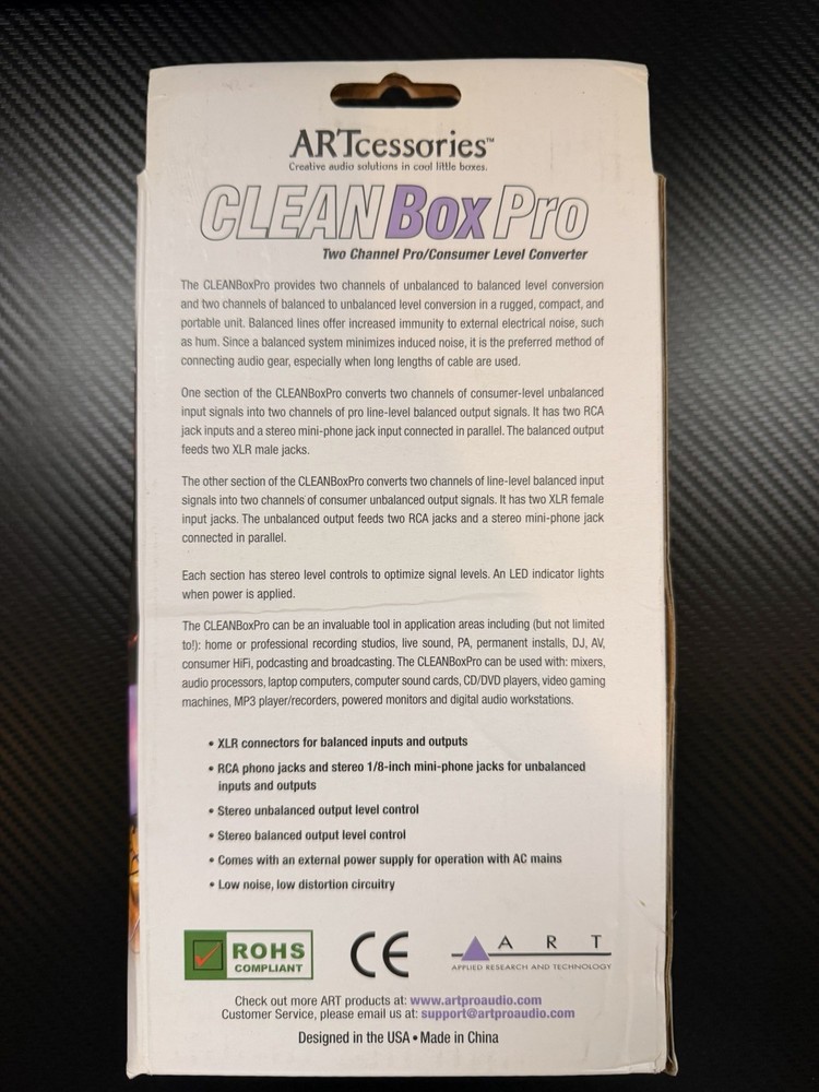 ART CLEANBox Pro Dual Channel Level Converter CLEANBOXPRO