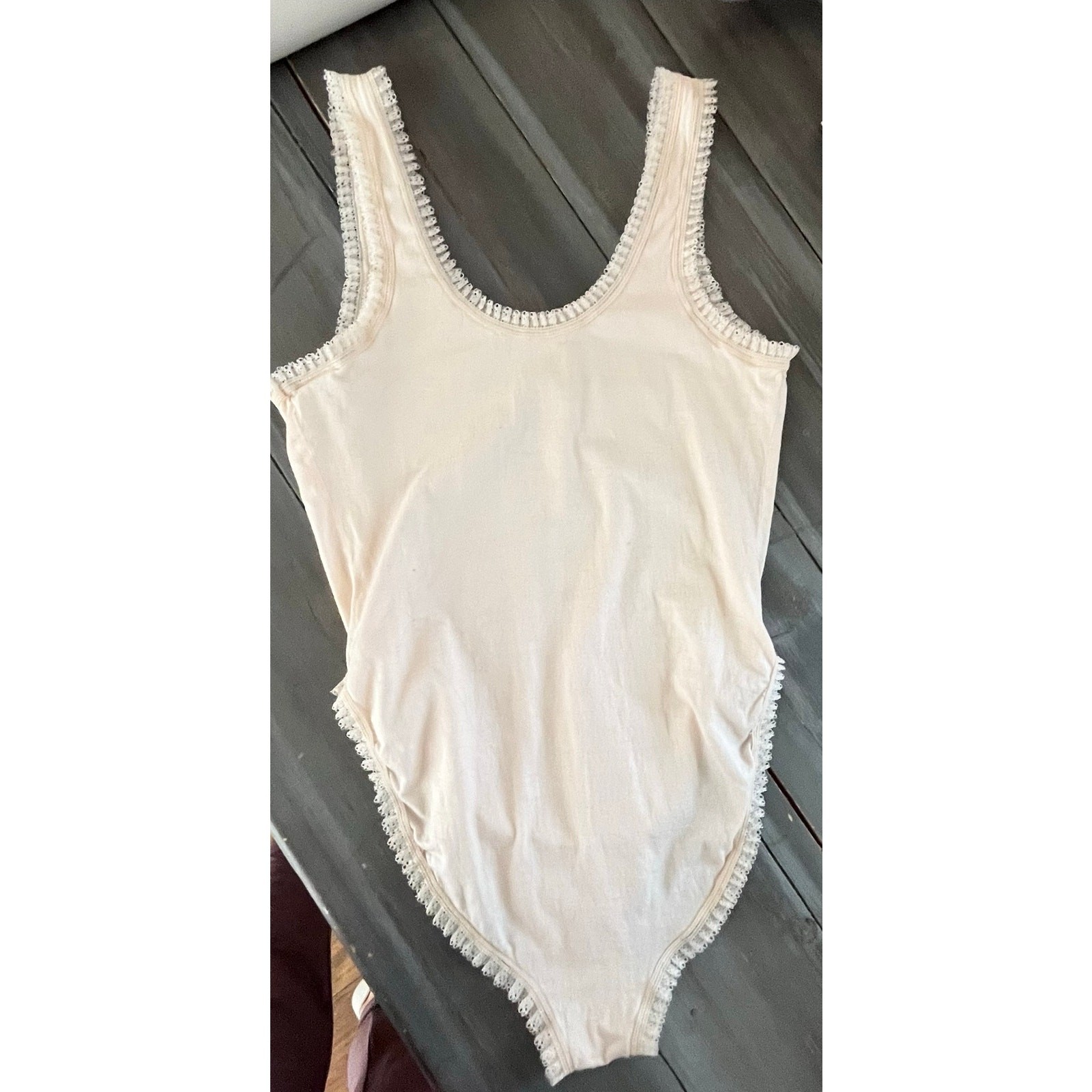 Vintage Windy Rose Lace Embroidered Badysuit Womens Small Pink Floral