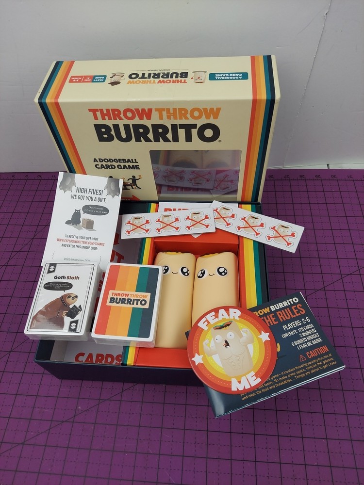 Throw Throw Your Burrito Game By Exploding Kittens - NEW In Wrapping