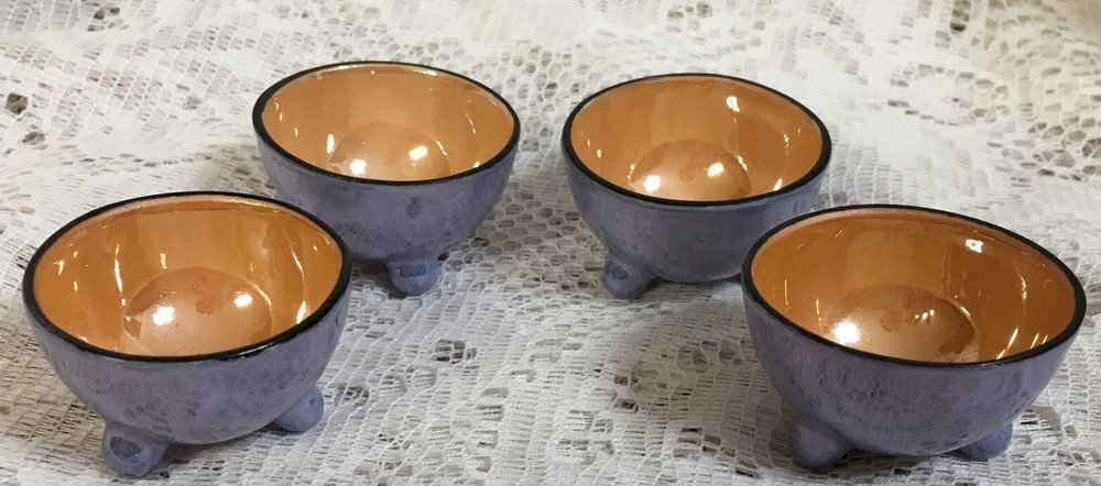 4 Lusterware Open Salt Cellars, Preowned, Marked Japan
