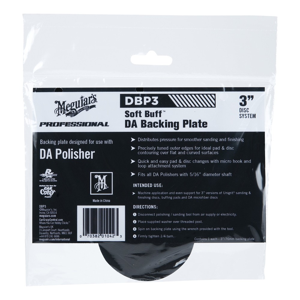 Meguiars DBP3 Soft Buff Backing Plate for Orbital/DA Polishers 3 inch