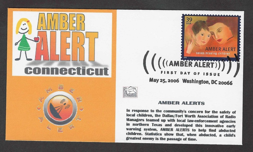 #4031 39c Amber Alert - Tom's Cachets FDC