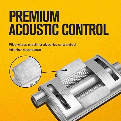 Thrush Muffler Mellow Performance Tone Inlet 2.25 Pipe Connection Offset