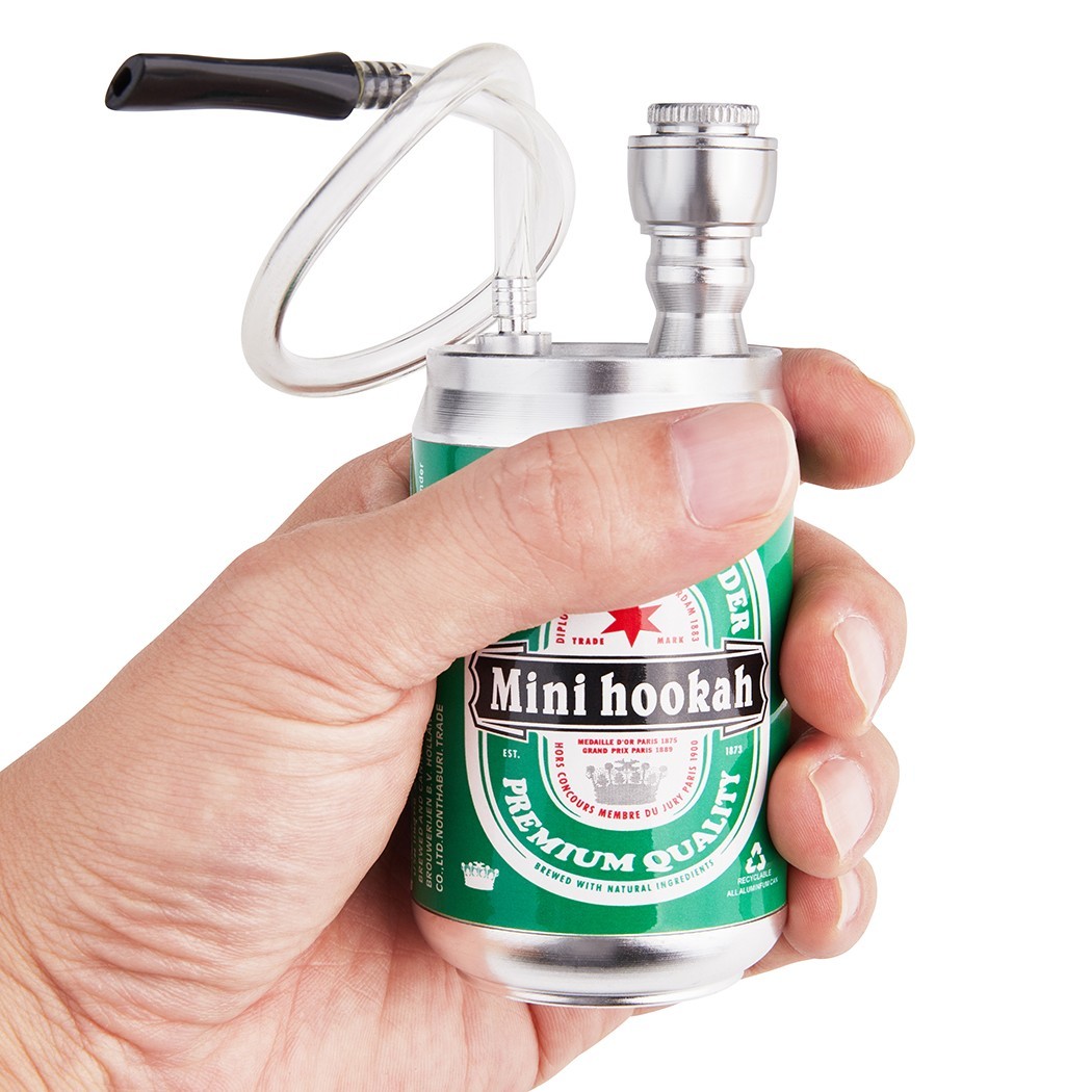 2Pack 4.5" Metal Mini Small Bong Smoking Tobacco Water Pipe Hookah with Box