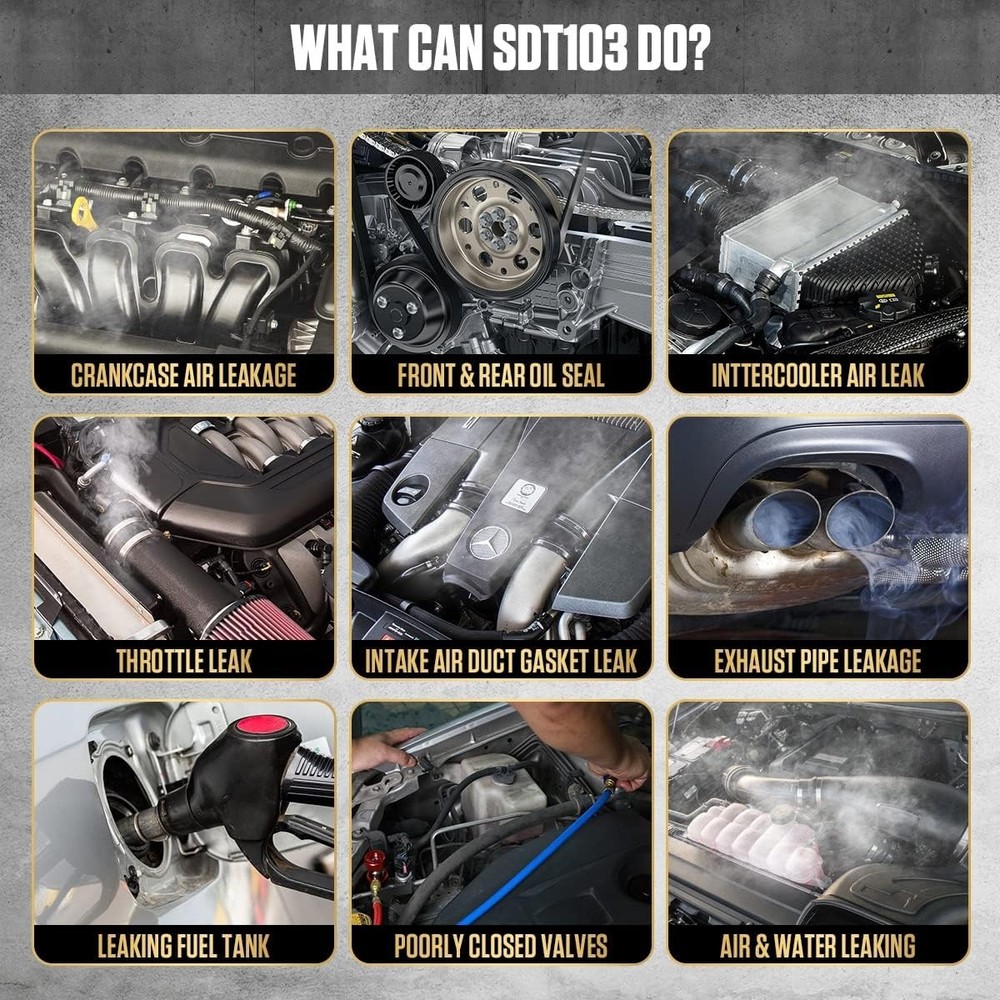 Smoke Machine Leak Detector for 12V Vehicles - Professional Testing Tool