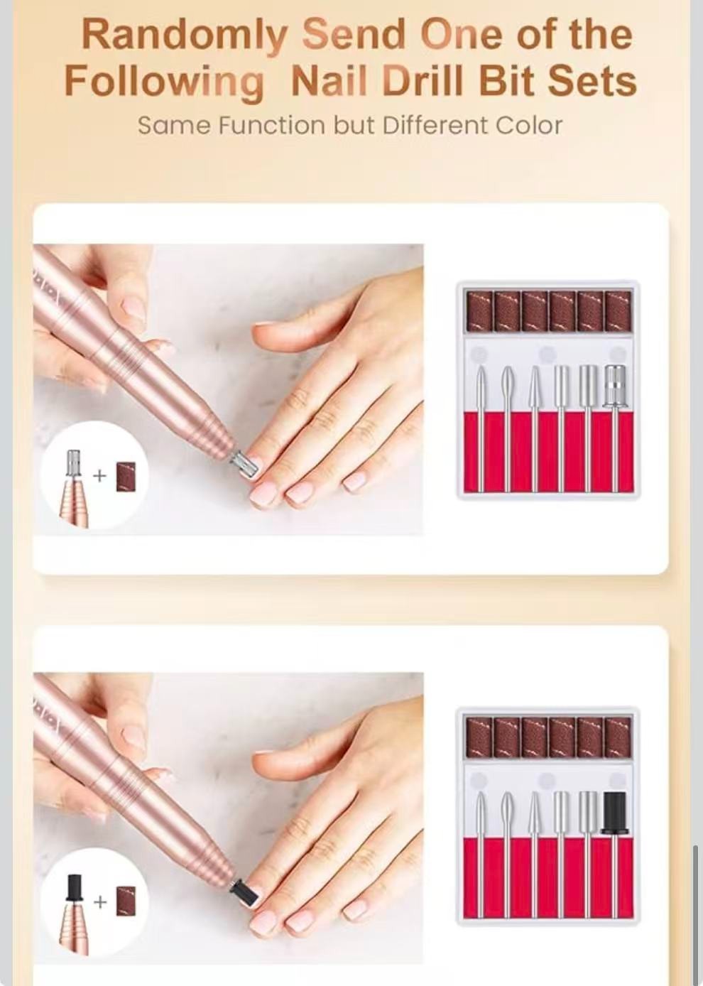 Professional Acrylic Nail Drill, USB Electric Nail Drill Machine, Portable Elect