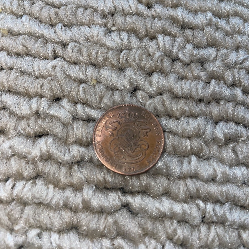 1865 Belgium 2 Cent Coin