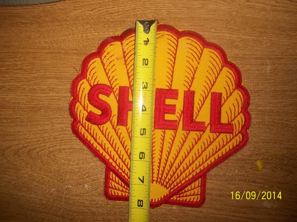 SHELL OIL PATCH, 8", VERY RARE, Near mint shape!