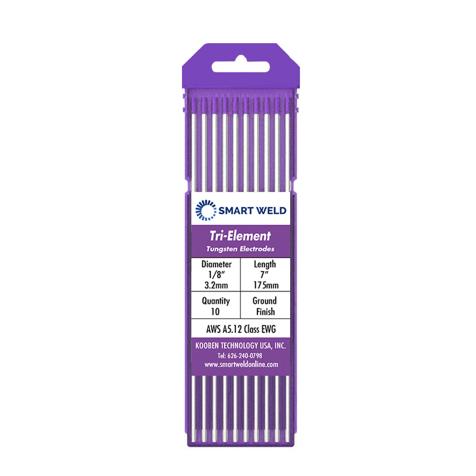 Purple TIG Welding Tungsten Electrode 1/8" (10 pack, EWG, Comparable with E3)