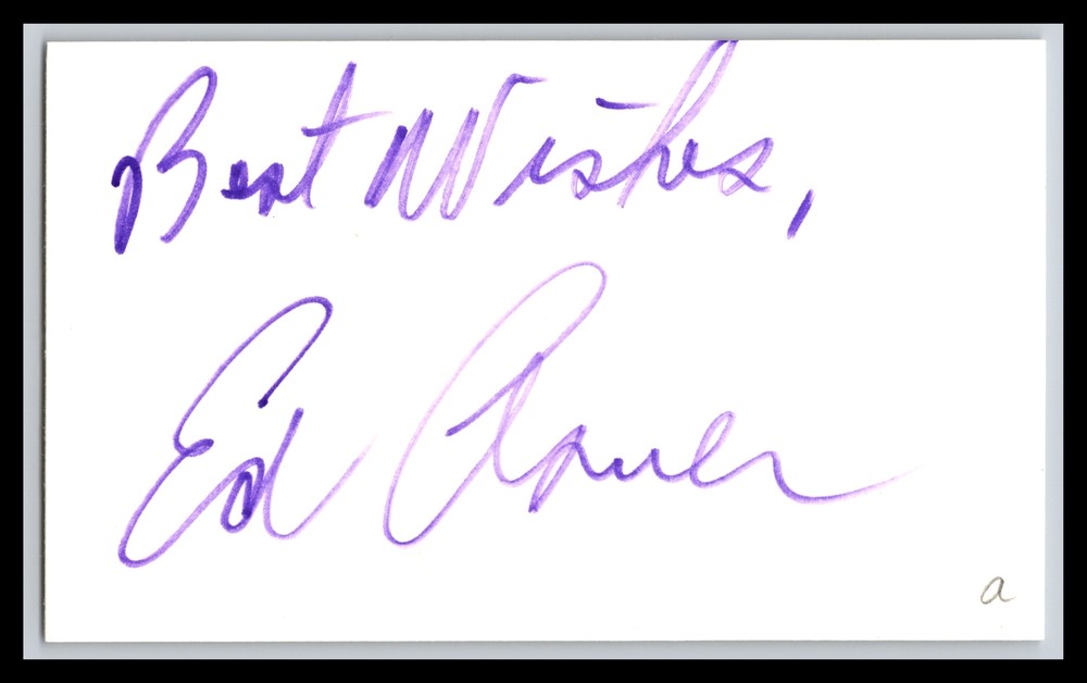 Edward Asner - Actor - 3x5 Card - Signed / Autographed (a)
