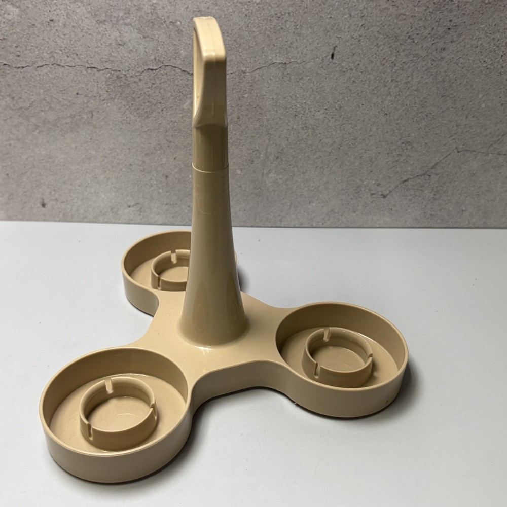 VINTAGE Tupperware Condiment Server Caddy Base ONLY 757-1 Beige Brown