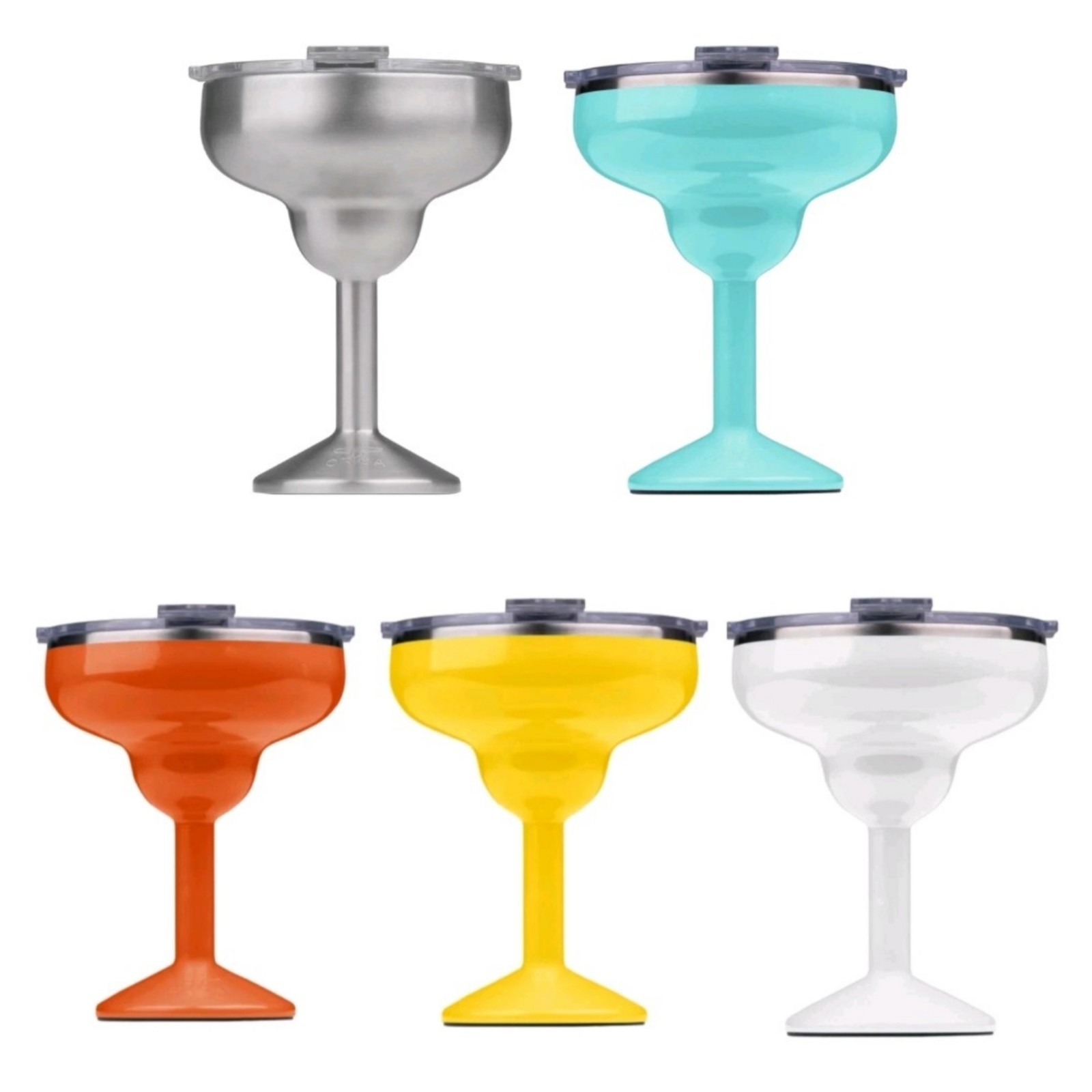 ORCA Rita 5-Pack 17oz Insulated Stainless Steel Cups w/ Lids Multi-Color Set
