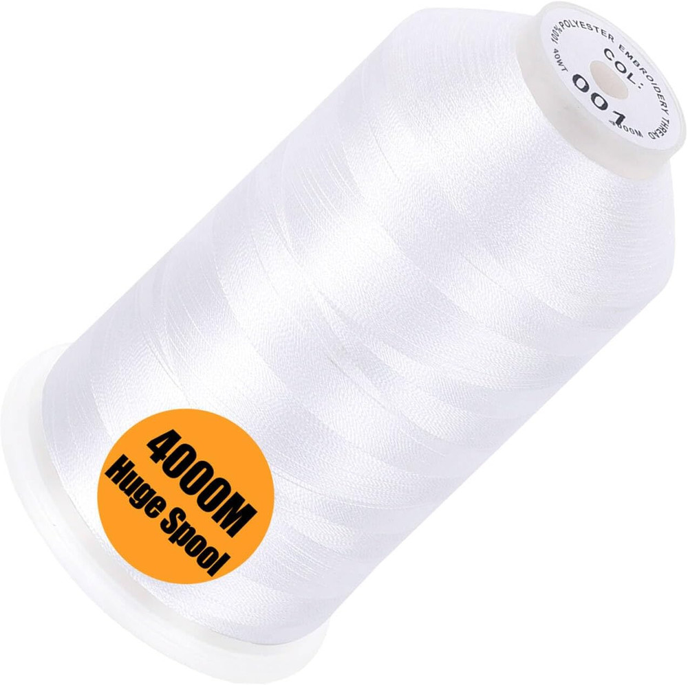 - Single Huge Spool 4000M Each Polyester Embroidery Machine Thread 40WT for Comm