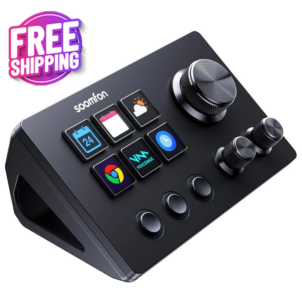SOOMFON Stream Controller SE 6 Key LCD Macro Deck for OBS Twitch PC Mac