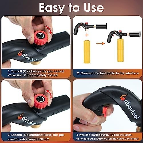 Propane Torch Aluminum Adjustable Searing BBQ Campfire Cooking Tool