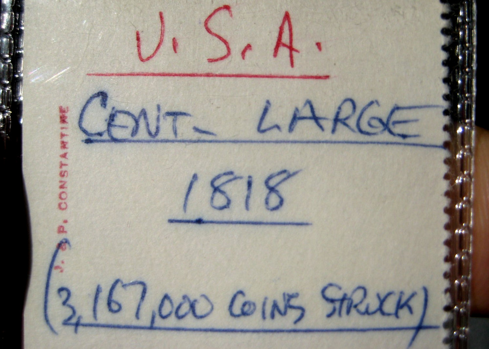 1818 Large Cent ~ United States