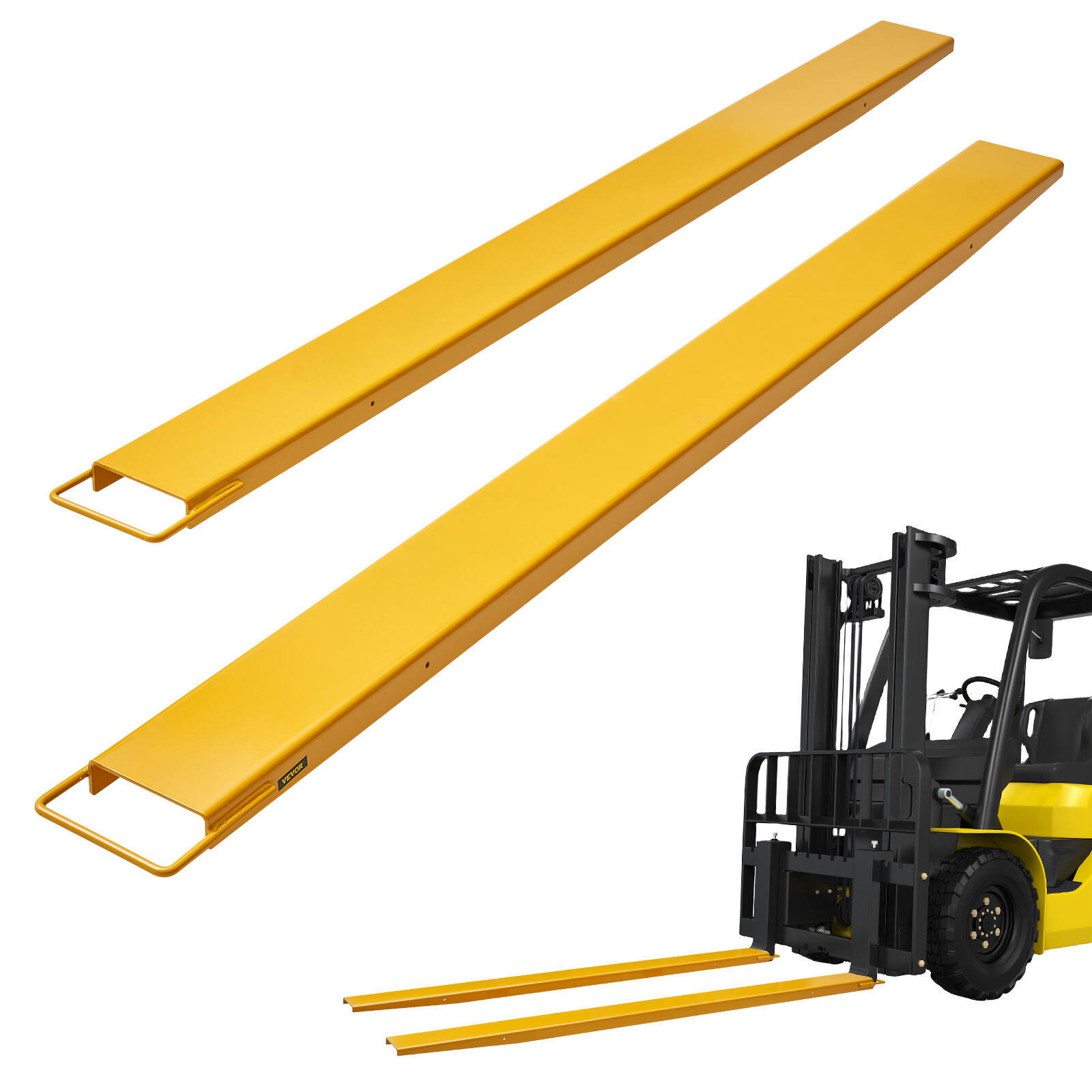VEVOR Pallet Fork Extensions Forklift Extensions 96" x 6.5" Heavy Duty Steel