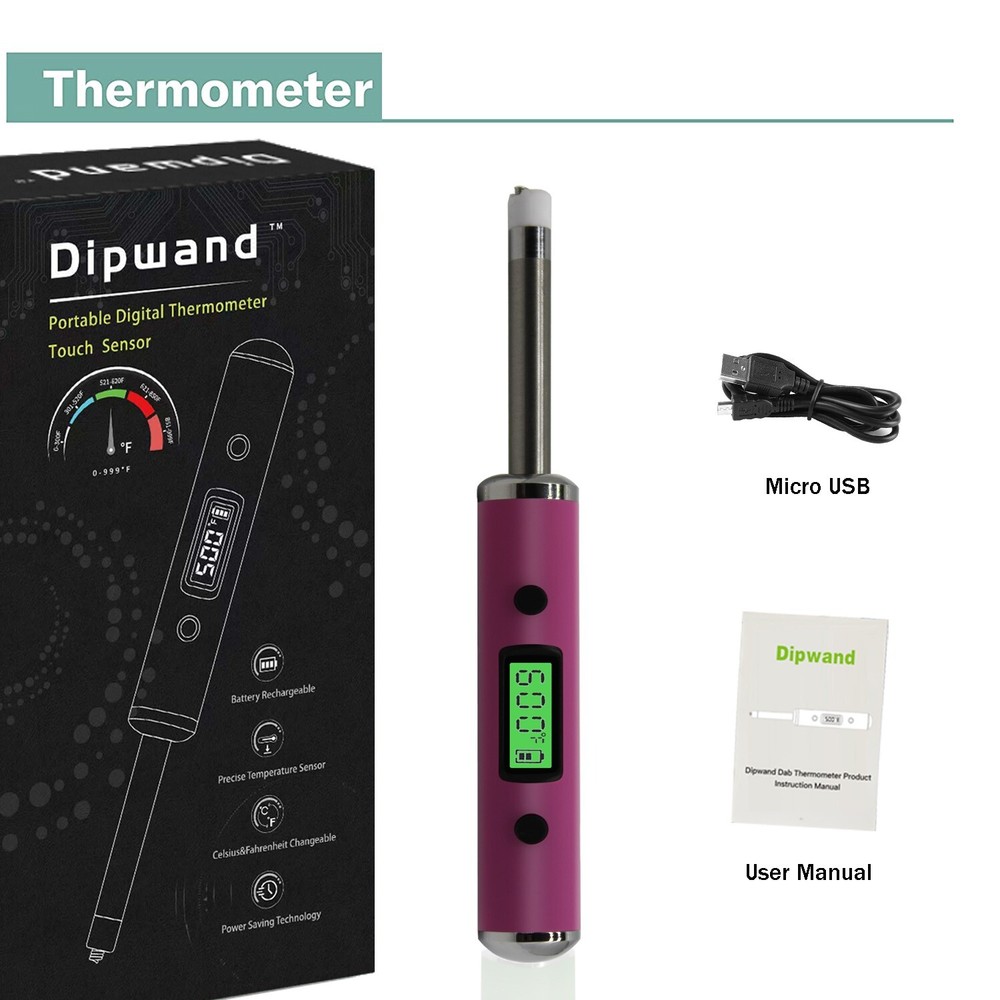 Pink Version Dipwand Digital Quartz thermometer, 0-999F, 2.1 inch sensor