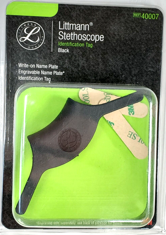 Littmann Stethoscope Identification Tag - Black (40007)