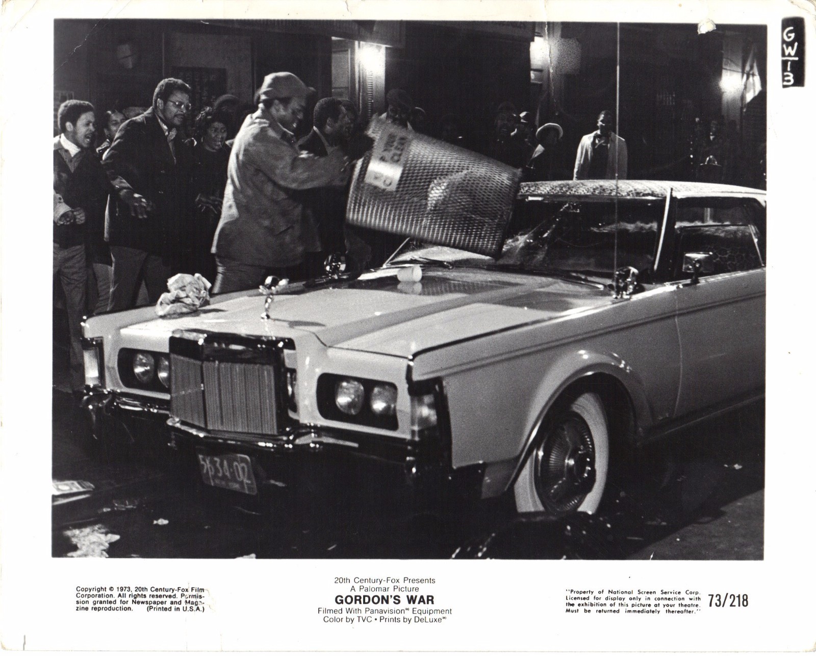 Gordon's War Paul Winfield Ossie Davis 1973 8x10 Photo Lobby Card Blaxploitation