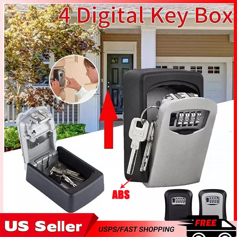 Key Safe Box 4 Digit Wall Mounted Outdoor High Security Code Lock Storage Home