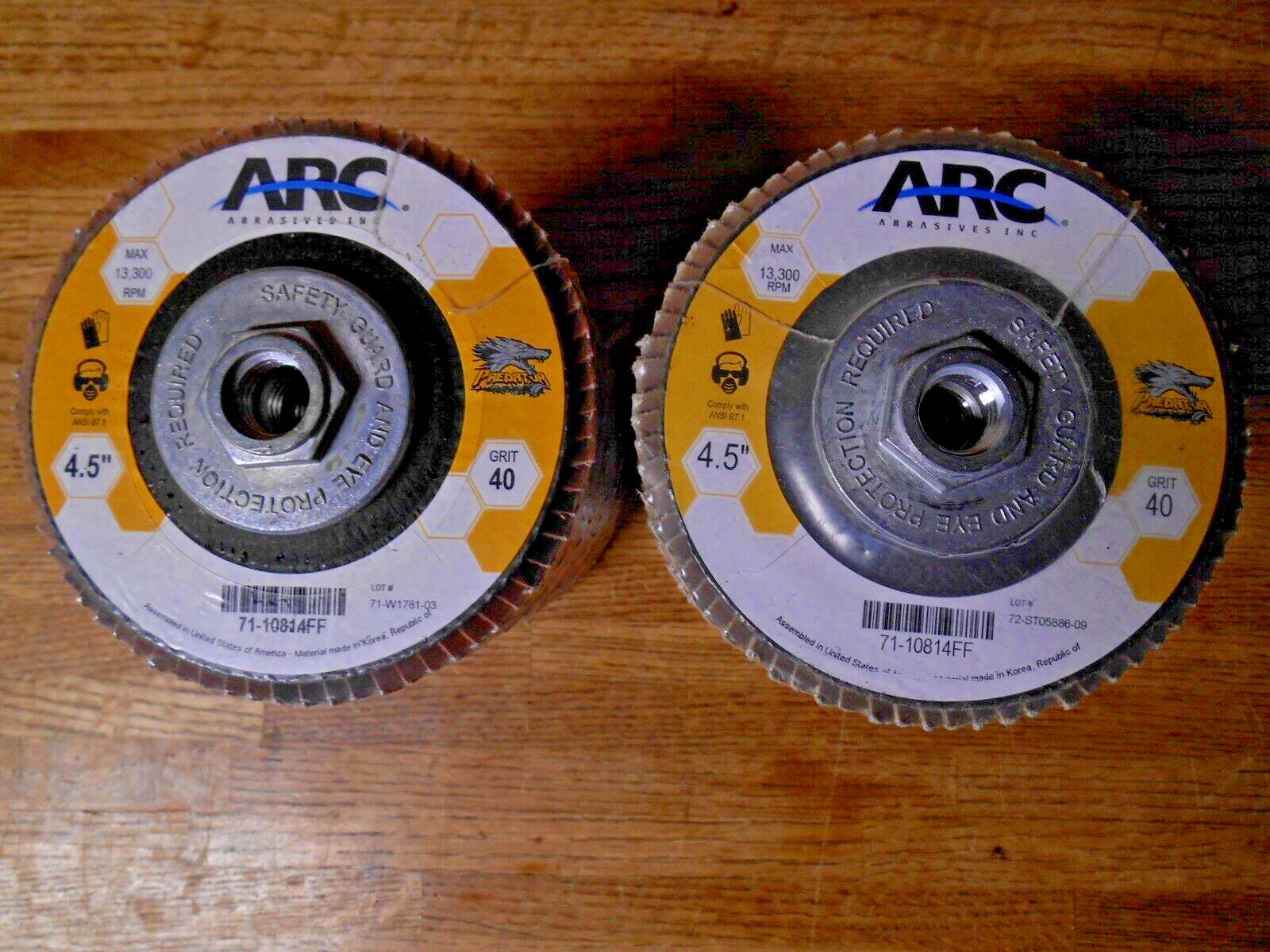 ARC Abrasives 4-1/2" X 5/8"-11 Type 27-PRD Flap Disc 40-Grit Predator (Qty. 20)