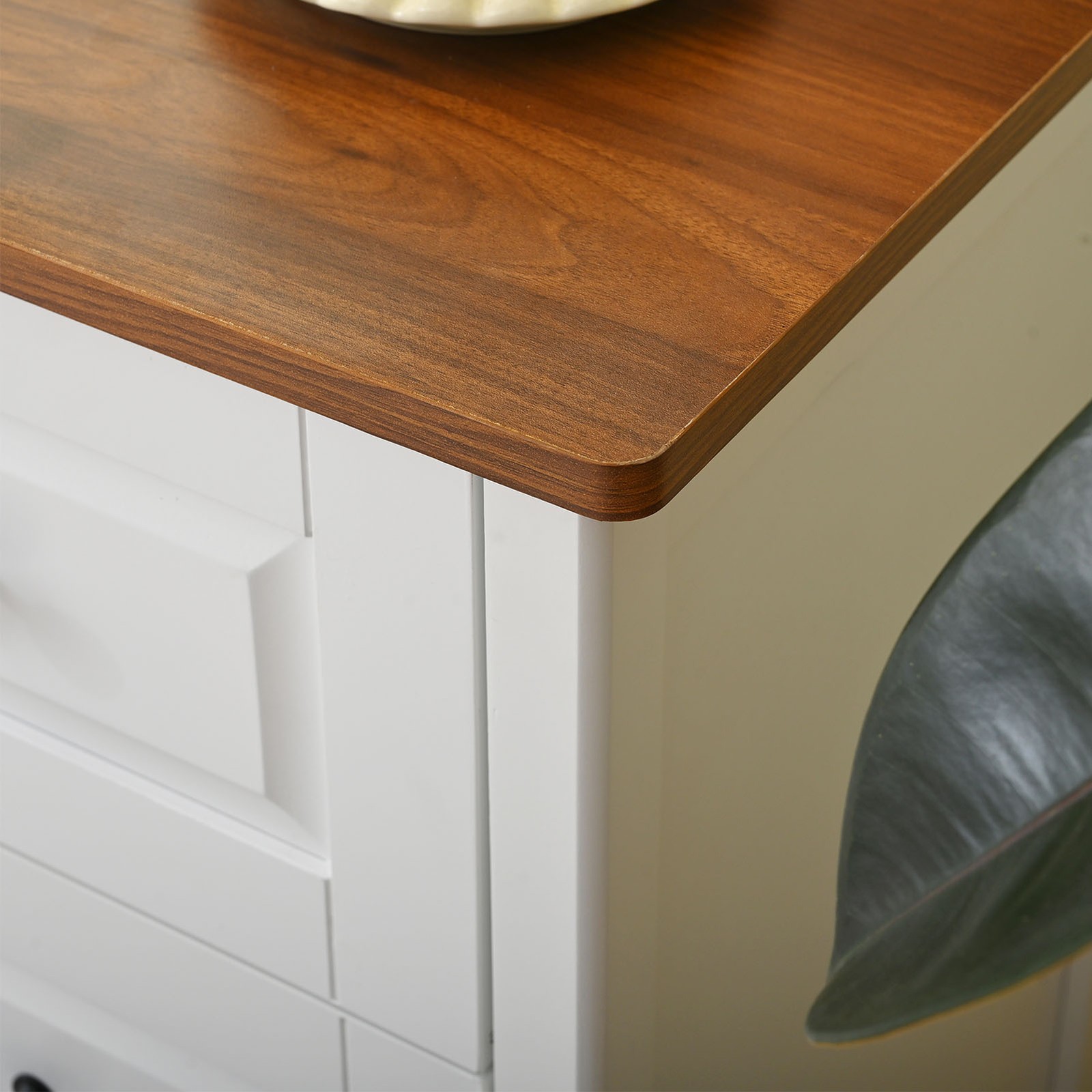 6 Storage Drawer Bedroom Wood Organizer Storage Furniture White