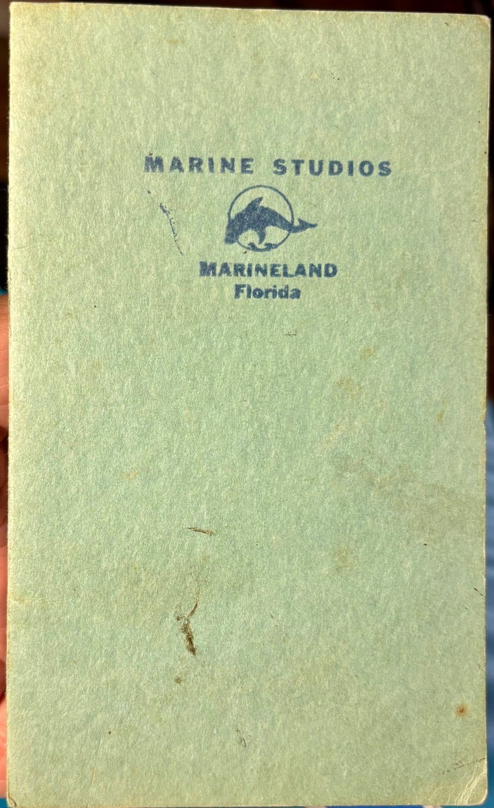 Vintage 1941 Marine Studios Marineland Florida Souvenir Silhouette