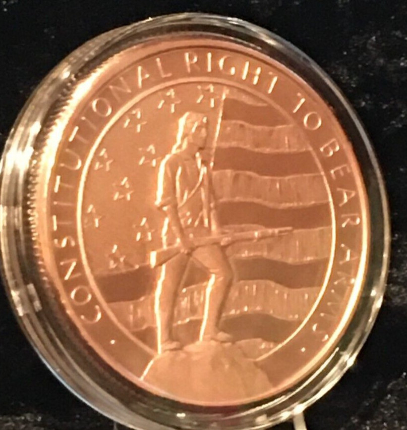 5 oz. 2ND AMENDMENT  Copper Round Coin in CAPSULE