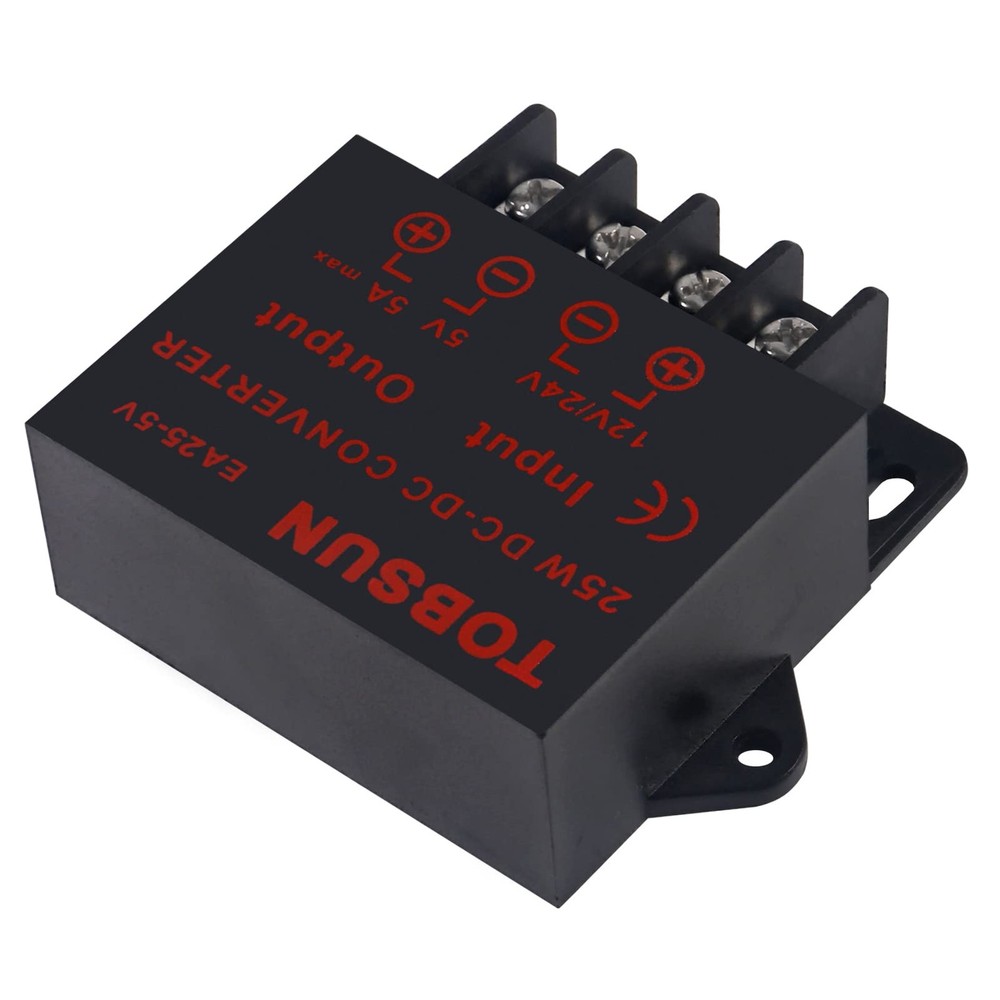 2 PCS Power Converter Regulator DC 12V/24V To 5V 5A 25W Step Down Module