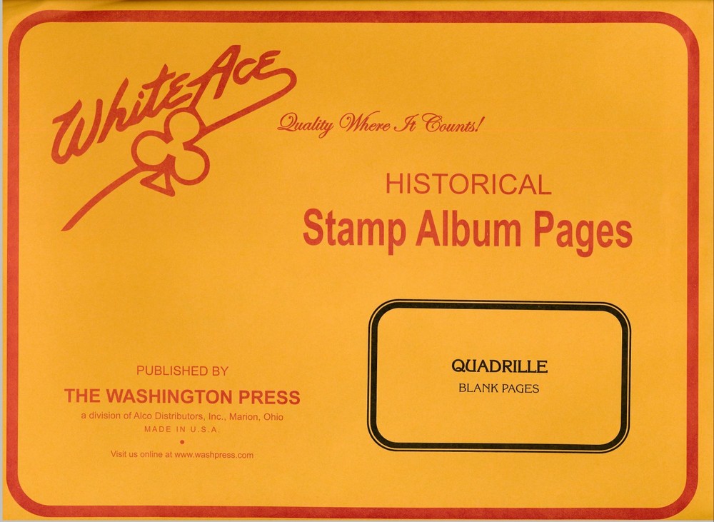 WHITE ACE Quadrille Blank Pages STYLE S-101 - Package of 12 Pages