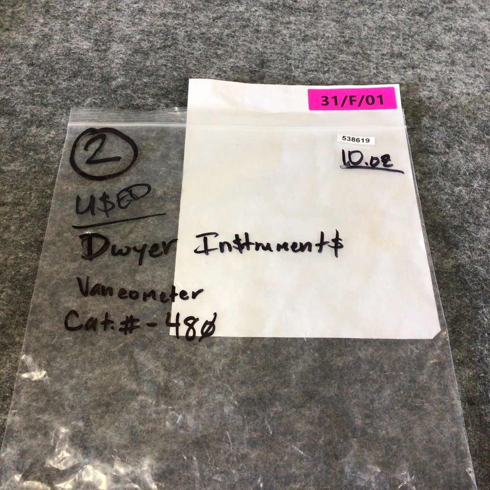 Dwyer Instruments 480 Vaneometer Swing Vane Anemometer Used