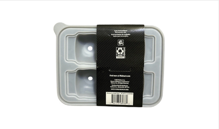 2 Silicone 3D Skull ICE Cube Tray Maker Mold