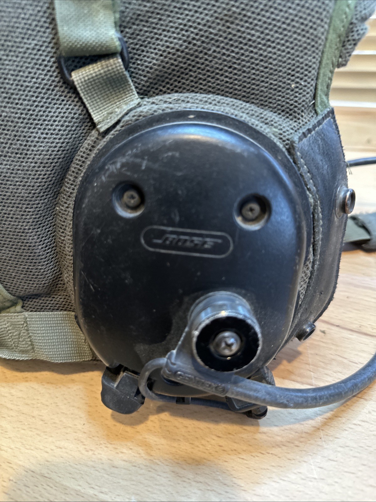 USED CVC TANKER CREWMAN HELMET TACTICAL HEADSET LINER BOSE COMMS BOOM MIC LARGE