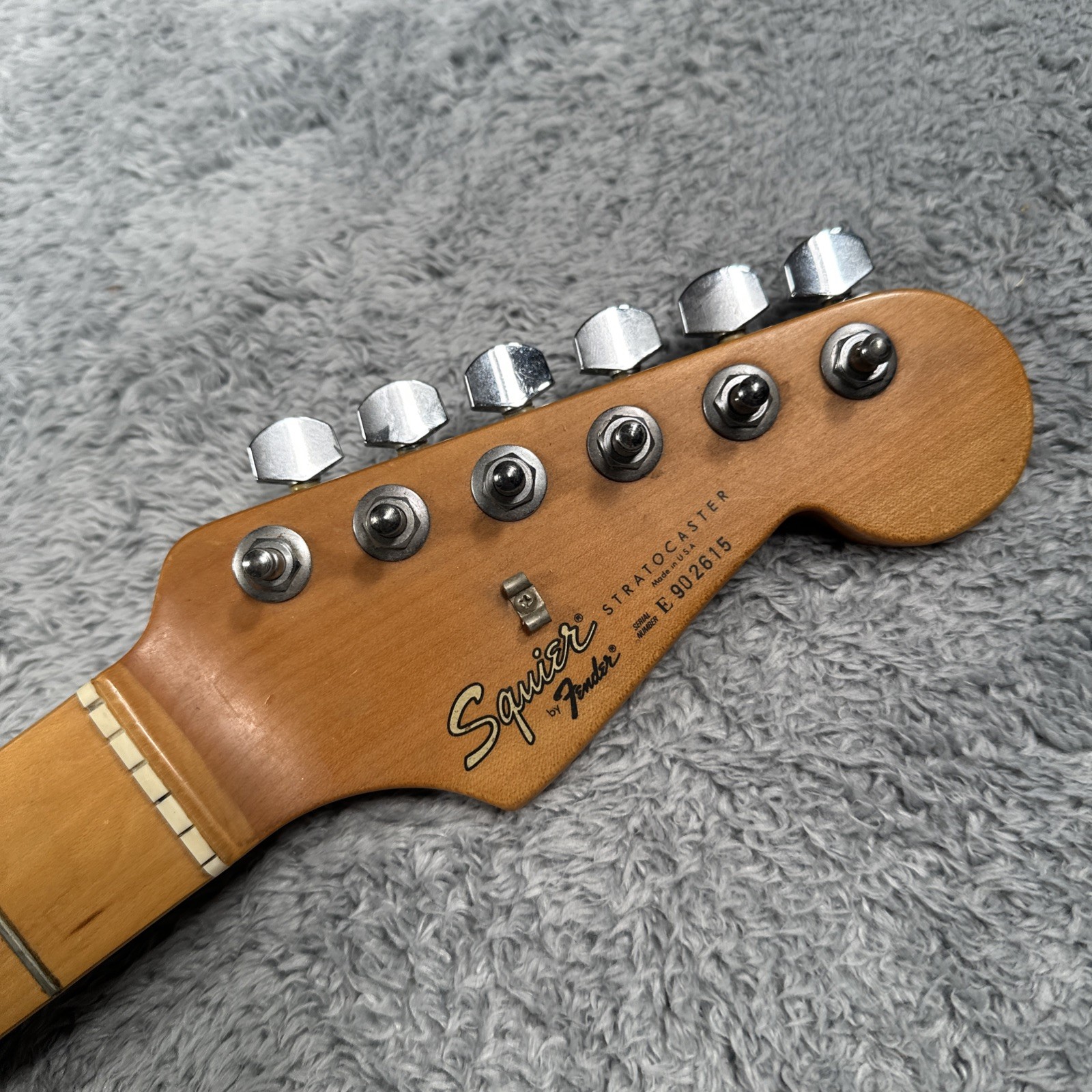 Vintage Squier by Fender Stratocaster Loaded Neck 22 w/Upgrades Wooden USA MADE