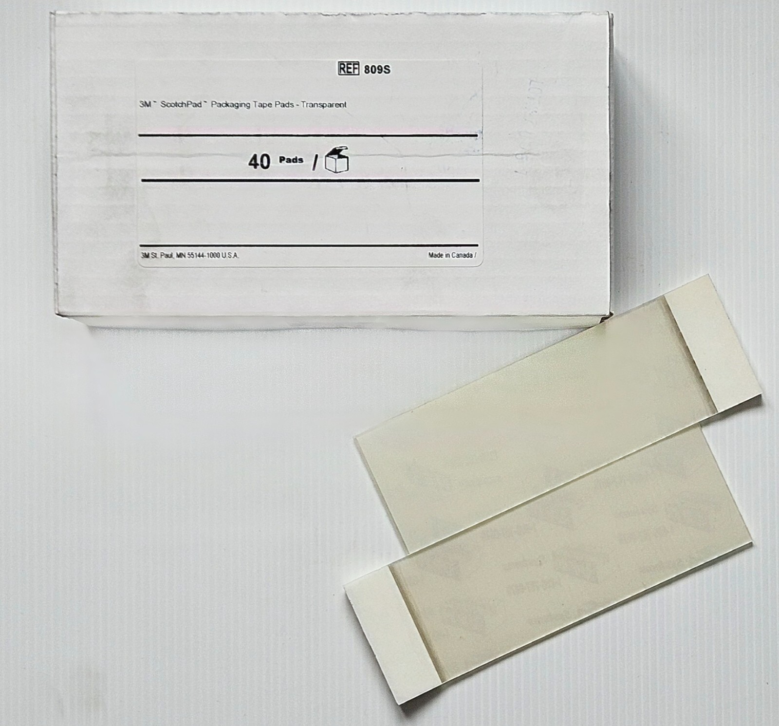 3M 3750P  Packaging Tape Pads, Transparent- 1 Box=40 Pads, 25 sheets per pad