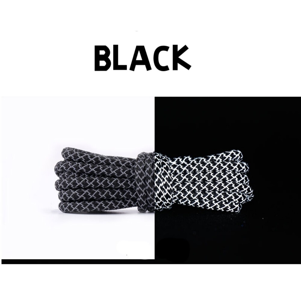 Reflective Round Rope Shoelaces 3M Laces Sneakers Sport Outdoor Climbing Boot