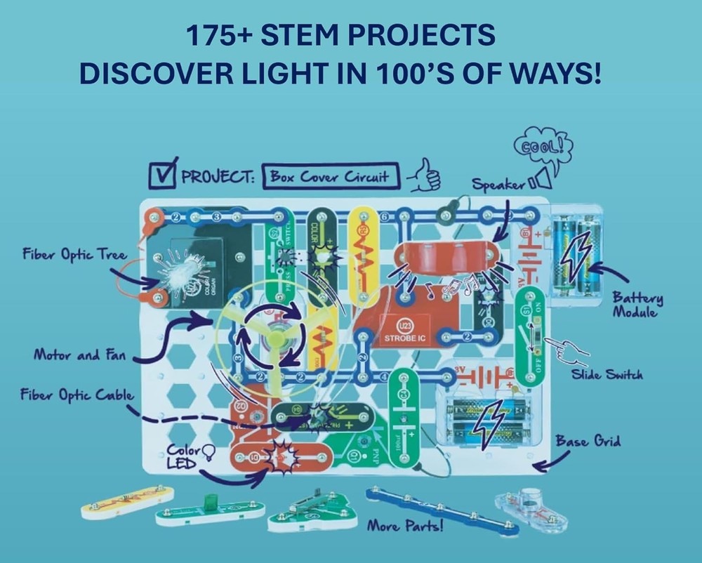 Light Electronics Exploration Kit | Over 175 Exciting STEM Projects | Full Co...
