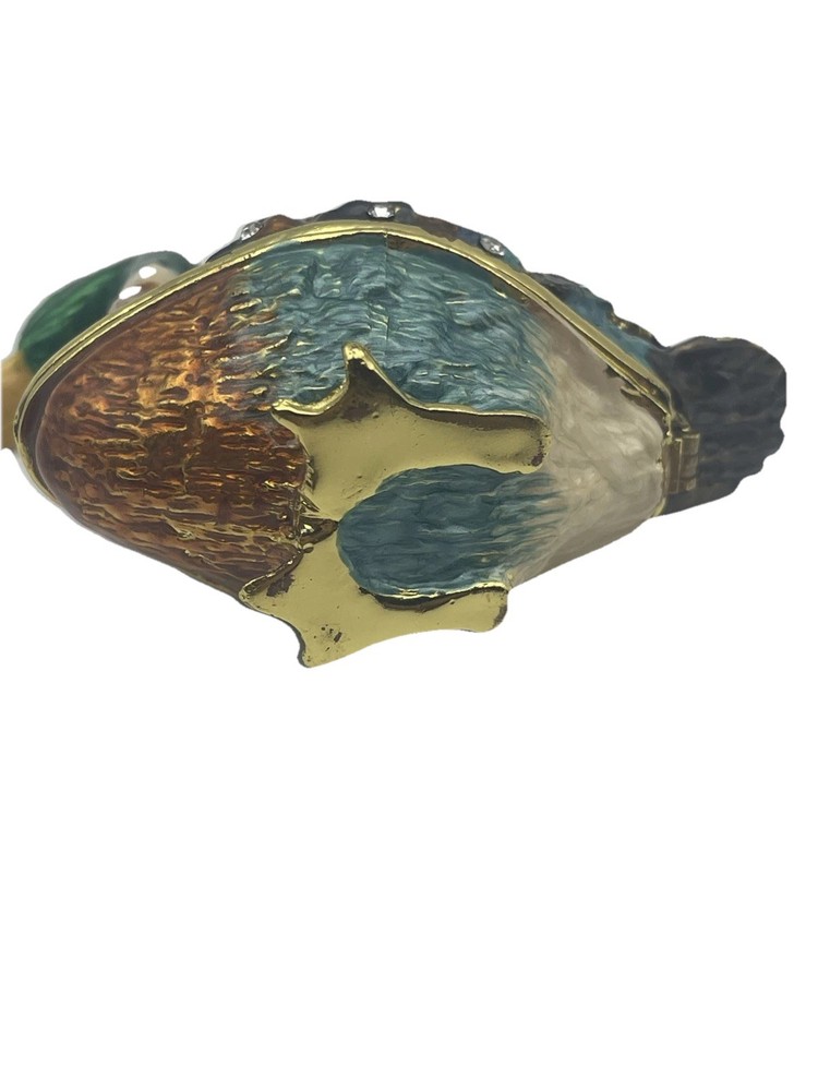 Mallard Duck Enamel Trinket Box