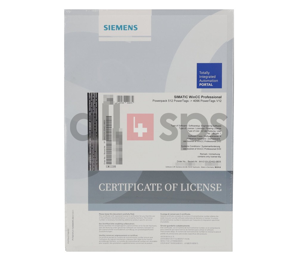 SIMATIC WINCC PROFESSIONAL ADVANCED POWERPACK V12 - 6AV2103-2DH02-0BD5 (NS)