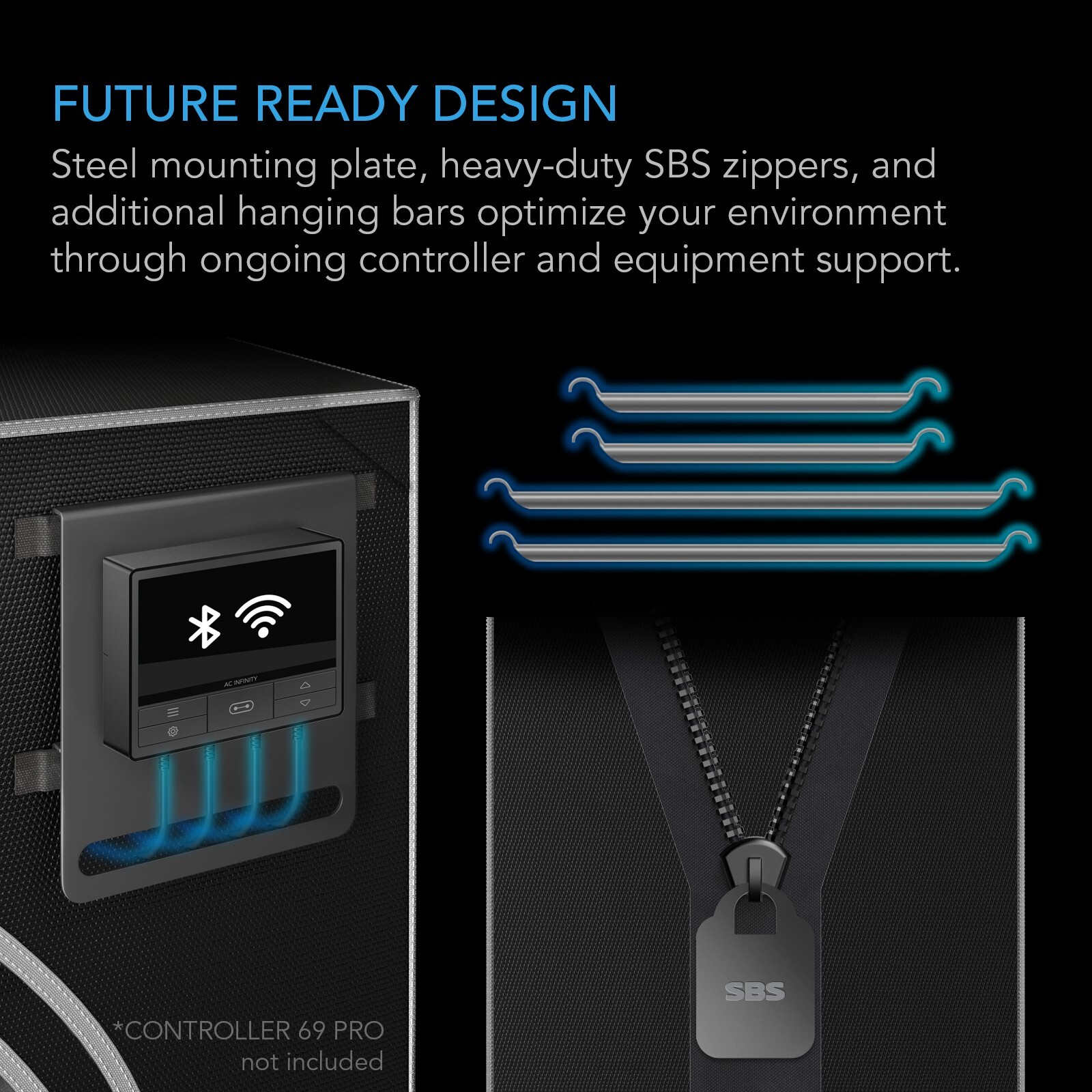 CLOUDLAB 642, Advance Grow Tent 4x2 Hydroponics Indoor Plant Box 48” x 24” x 72”