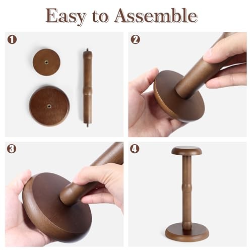 SEKSON Cowboy Hat Stand, Tabletop Hat Display Rack, Solid Wood Hat 1 Pack
