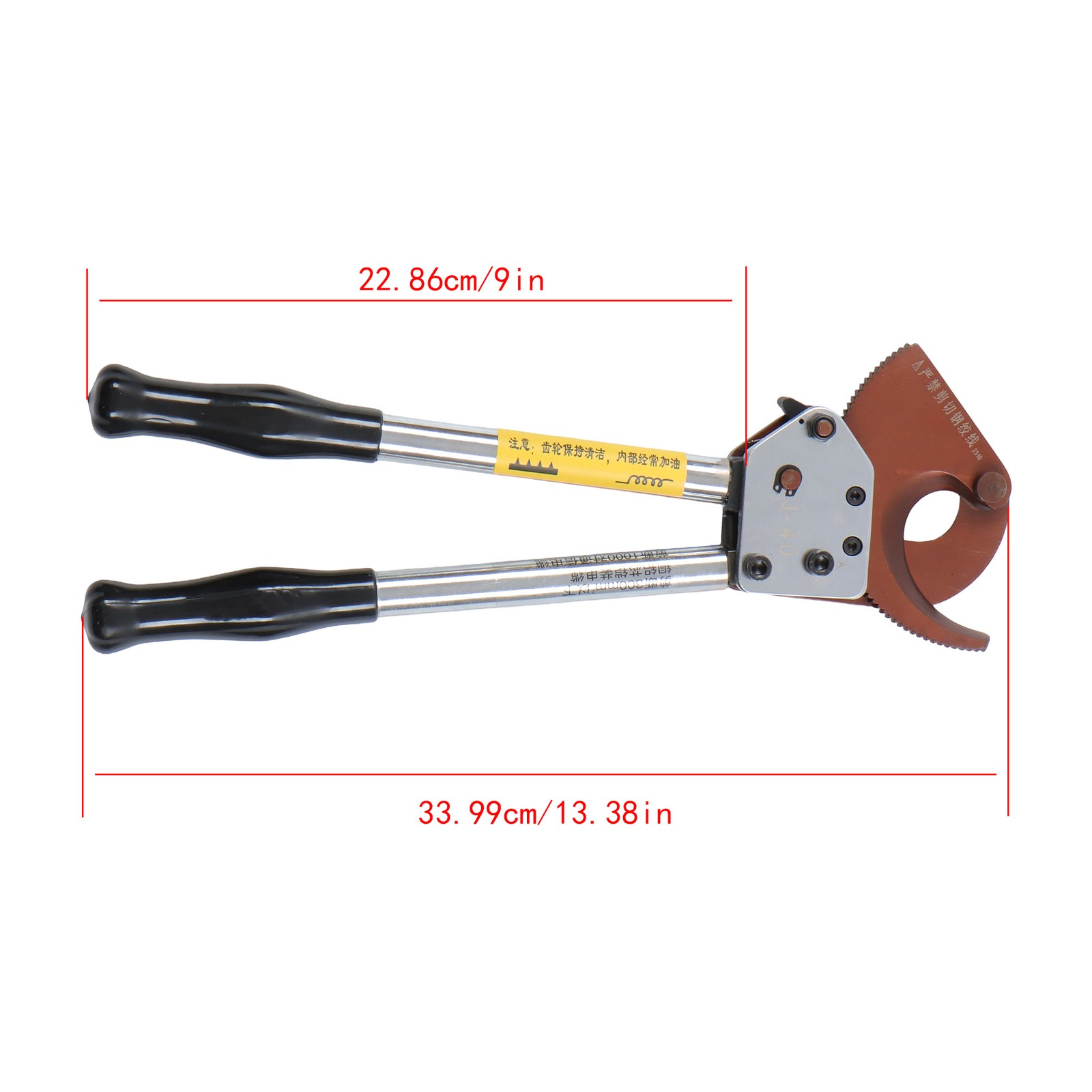 Heavy Duty Aluminum Copper Ratcheting Cable Cutters J40 300mm² Wire Cutter 600mc