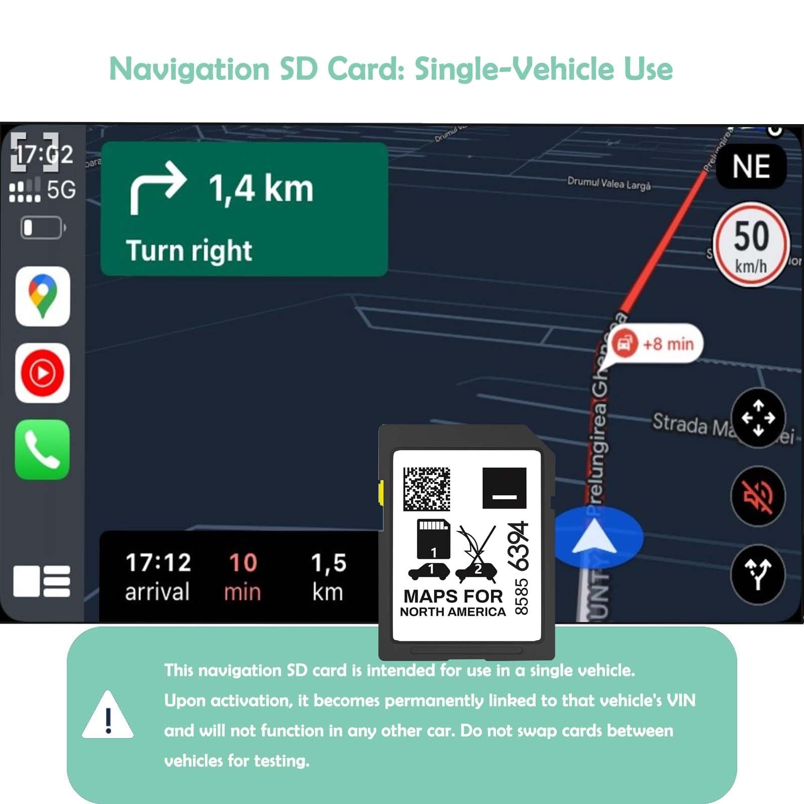 2024 GM Navigation SD Card 85856394 USA Canada Mexico Maps