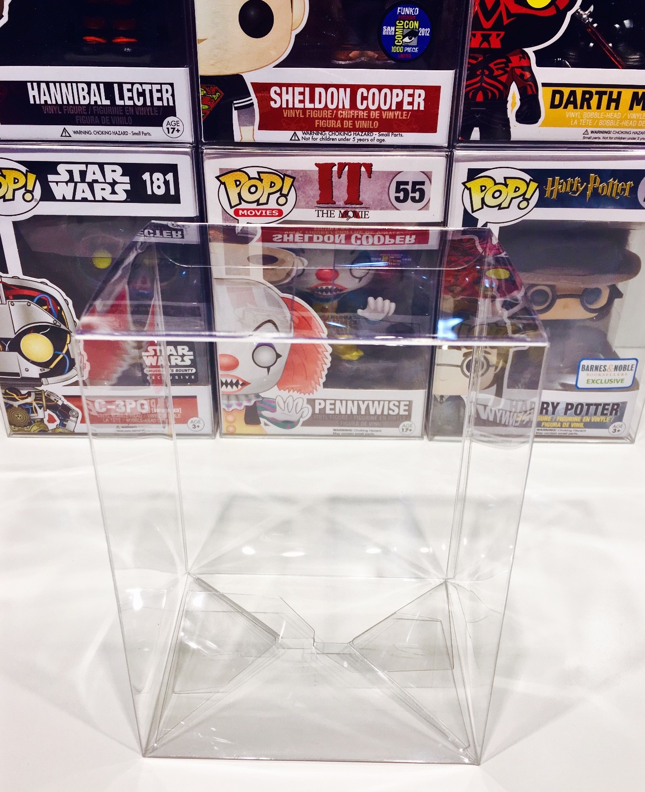 250 Box Protectors For FUNKO POP!  4" Vinyl Figures  Clear Custom Display Cases