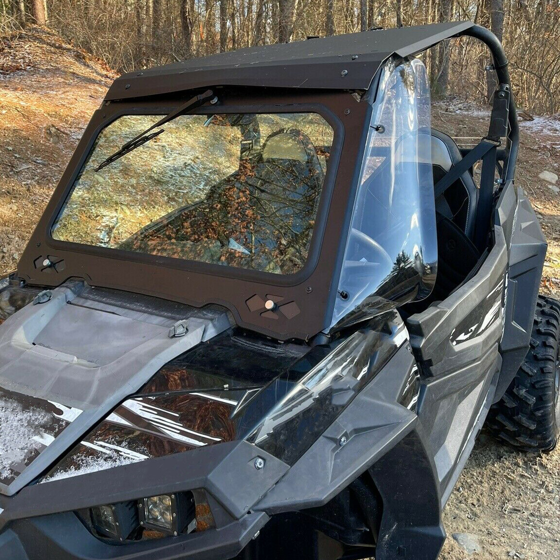For Polaris RZR Windshield Full Glass with Wiper 900 1000 Trail S, XP Turbo