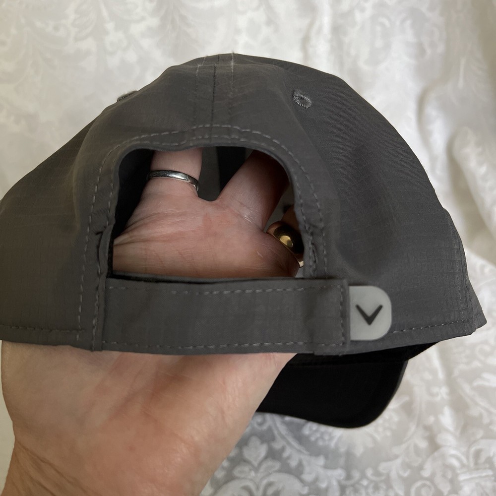 Callaway Gray With Red Label Poly Adjustable Cap Hat