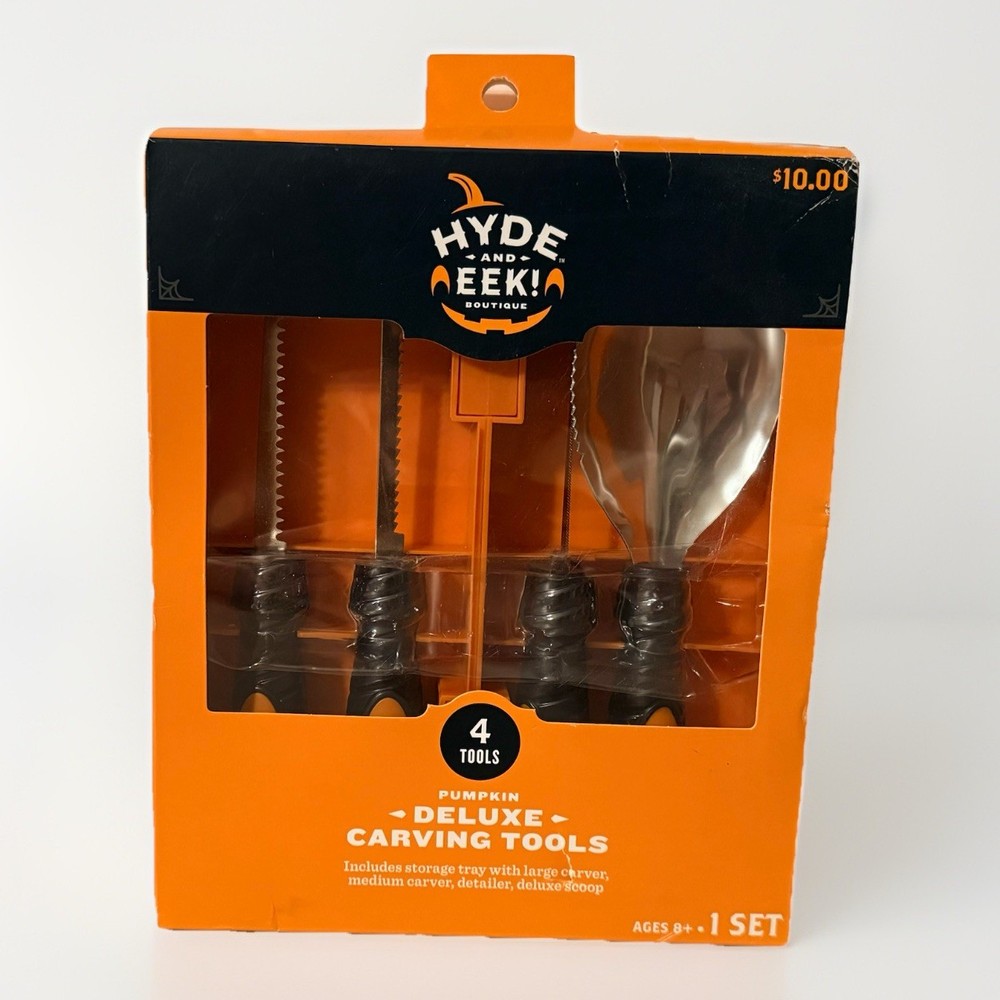 Hyde & EEK! Boutique Deluxe Pumpkin Carving Tools Set - 4 Piece Kit - NEW