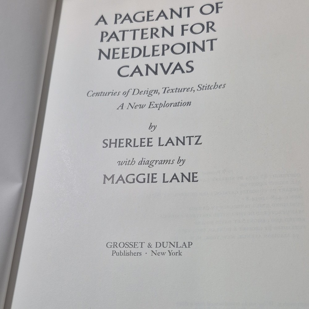 Sherlee Lantz A Pageant of Pattern for Needlepoint Canvas Book