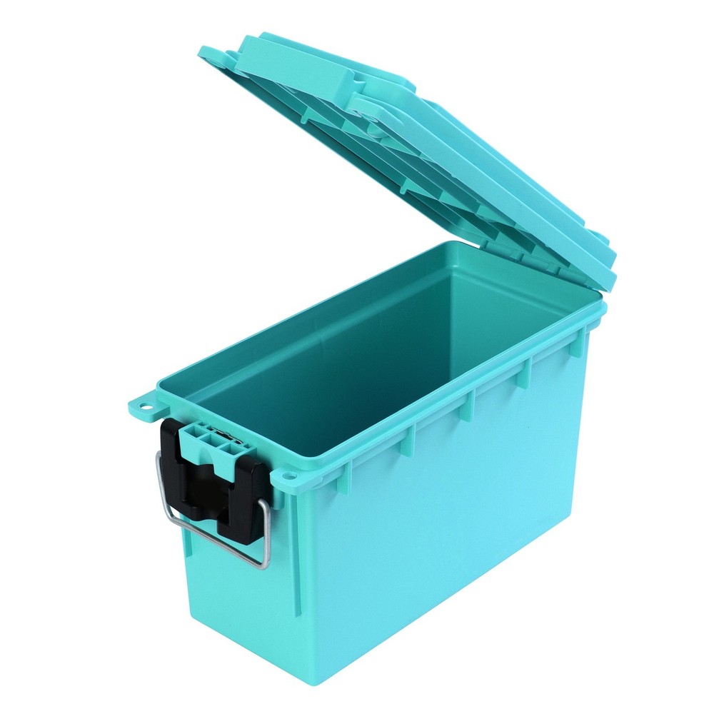 11.5 Inch Stackable Storage Container Teal Water Resistant for Crafts